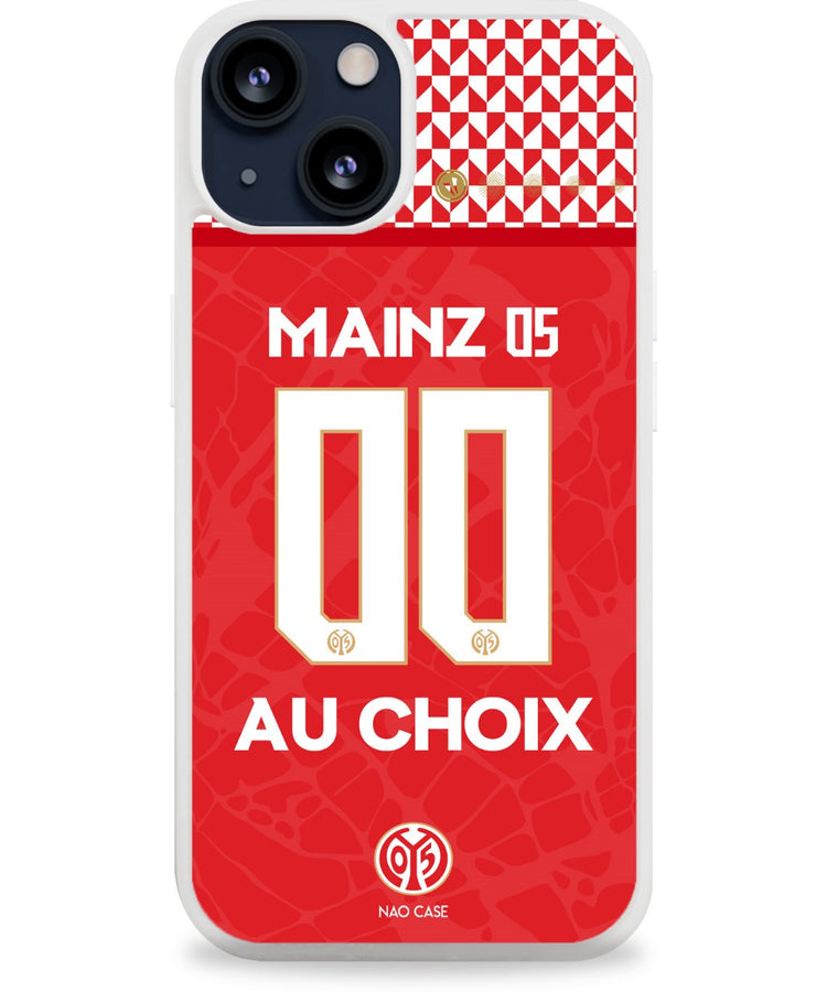 Coque football FSV MAINZ 05 DOMICILE 2025/26 personnalisée nom numéro – 2ème coque -50% – iPhone Samsung Xiaomi Redmi