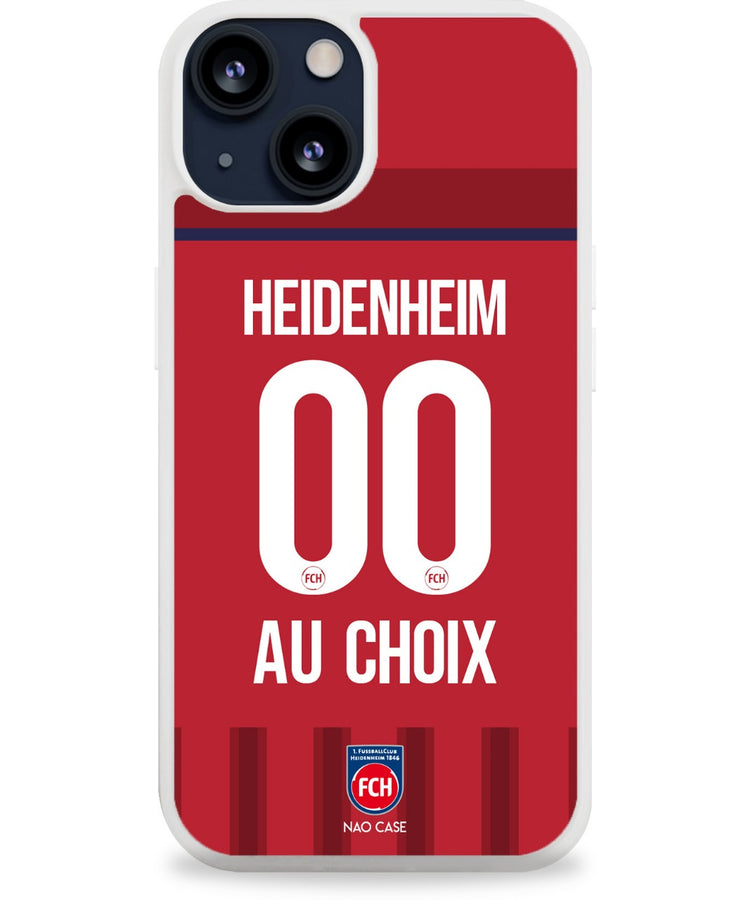 Coque football FC HEIDENHEIM DOMICILE 2025/26 personnalisée nom numéro – 2ème coque -50% – iPhone Samsung Xiaomi Redmi