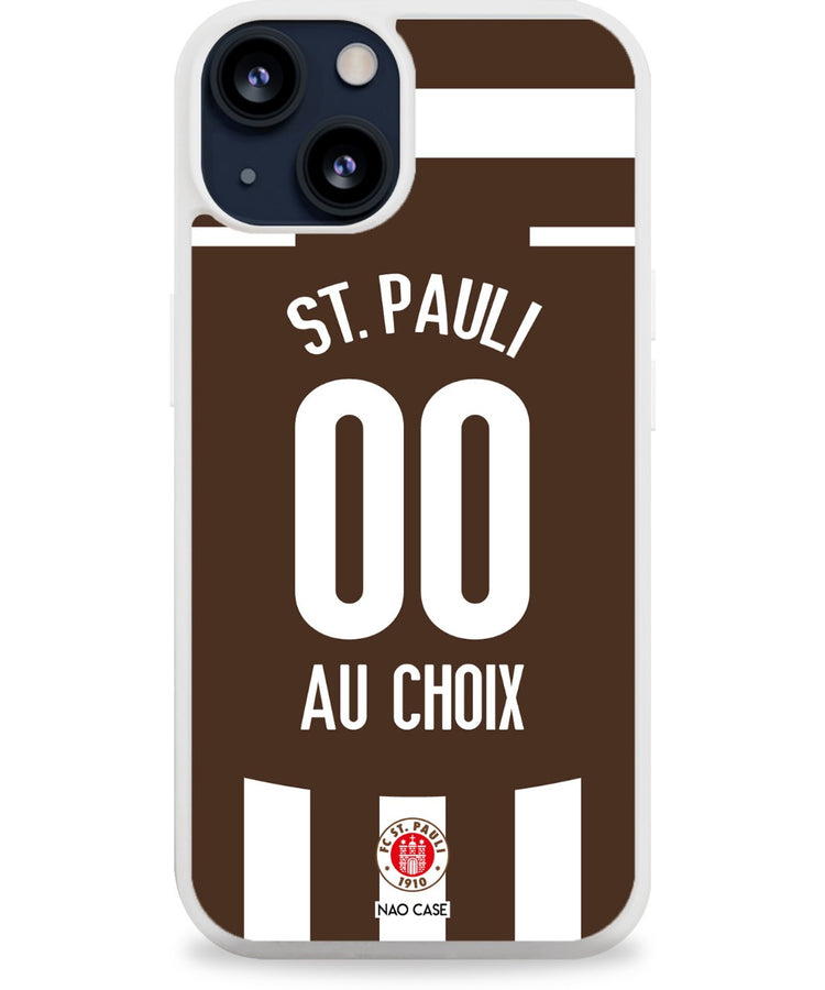 Coque football SANKT PAULI DOMICILE 2025/26 personnalisée nom numéro – 2ème coque -50% – iPhone Samsung Xiaomi Redmi