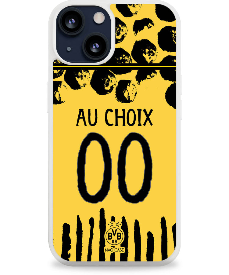 Coque football DORTMUND DOMICILE 2025/26 personnalisée nom numéro – 2ème coque -50% – iPhone Samsung Xiaomi Redmi