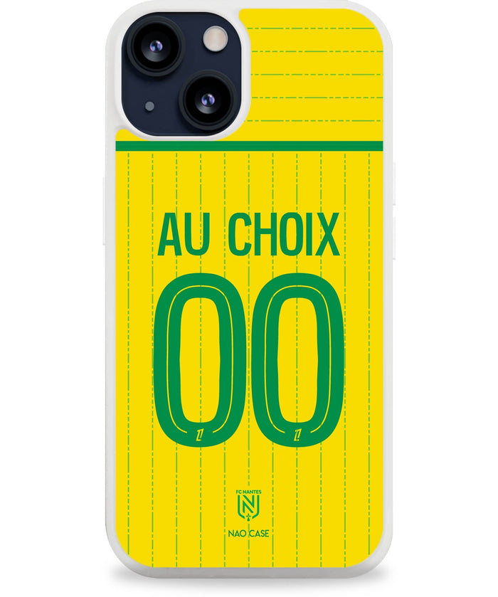 Coque football FC NANTES DOMICILE 2025/26 personnalisée nom numéro – 2ème coque -50% – iPhone Samsung Xiaomi Redmi