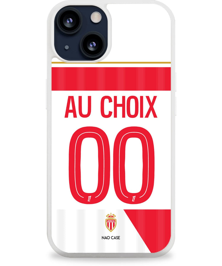 Coque football AS MONACO DOMICILE 2025/26 personnalisée nom numéro – 2ème coque -50% – iPhone Samsung Xiaomi Redmi