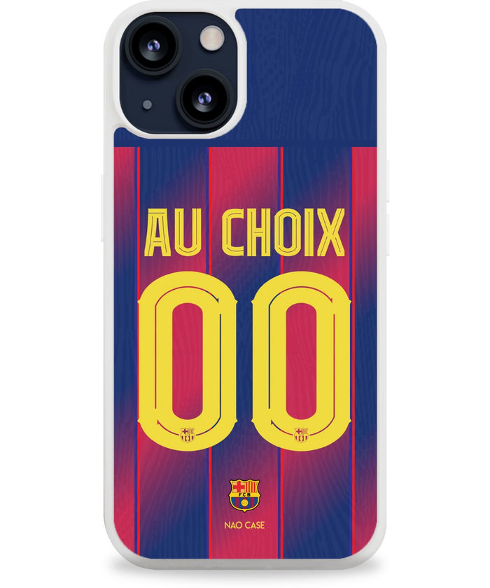 Coque football FC BARCELONE DOMICILE  2025/26 personnalisée nom numéro – 2ème coque -50% – iPhone Samsung Xiaomi Redmi