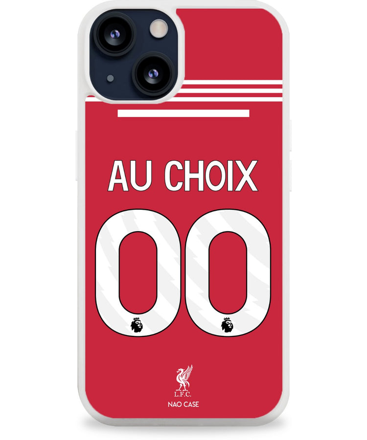 Coque football LIVERPOOL DOMICILE 2025/26 personnalisée nom numéro – 2ème coque -50% – iPhone Samsung Xiaomi Redmi