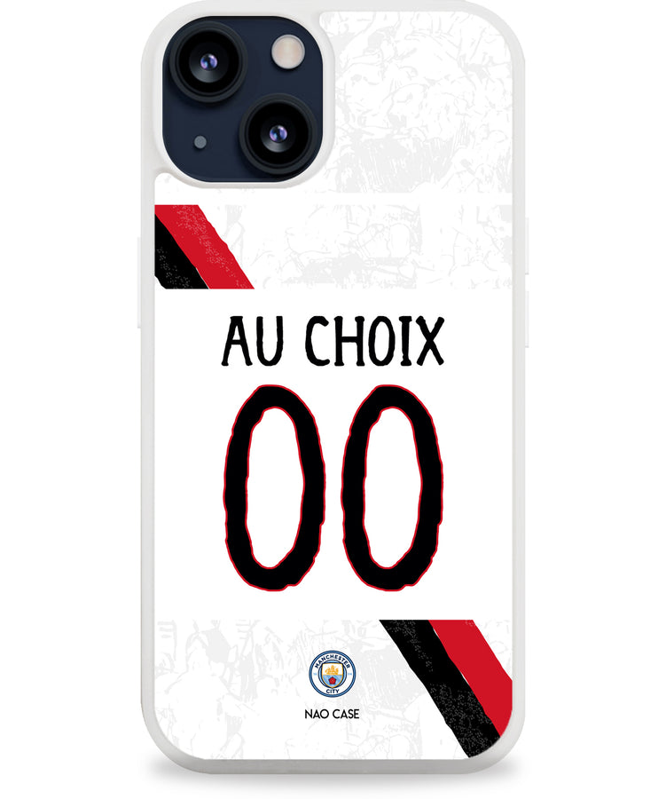 Coque football MANCHESTER CITY EXTERIEUR 2025/26 personnalisée nom numéro – 2ème coque -50% – iPhone Samsung Xiaomi Redmi