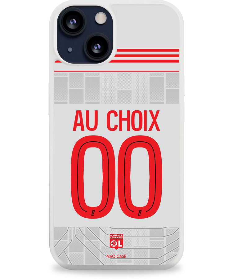 Coque football OL THIRD 2025/26 personnalisée nom numéro – 2ème coque -50% – iPhone Samsung Xiaomi Redmi