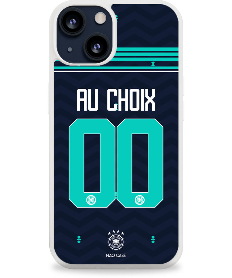 Coque football ALLEMAGNE EXTERIEUR personnalisée nom numéro – 2ème coque -50% – iPhone Samsung Xiaomi Redmi