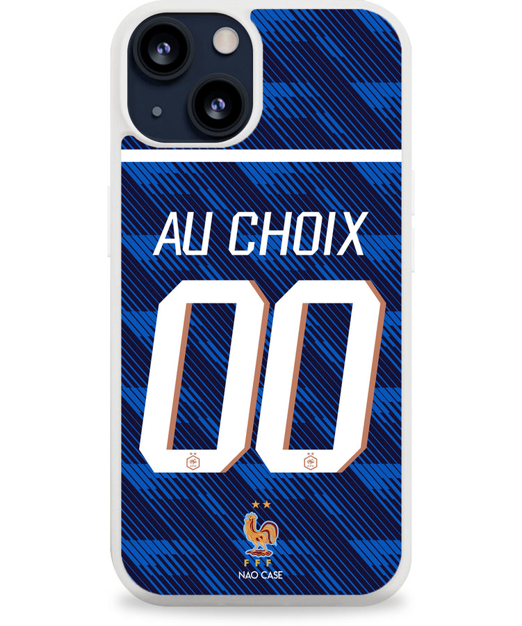 Coque football FRANCE DOMICILE personnalisée nom numéro – 2ème coque -50% – iPhone Samsung Xiaomi Redmi